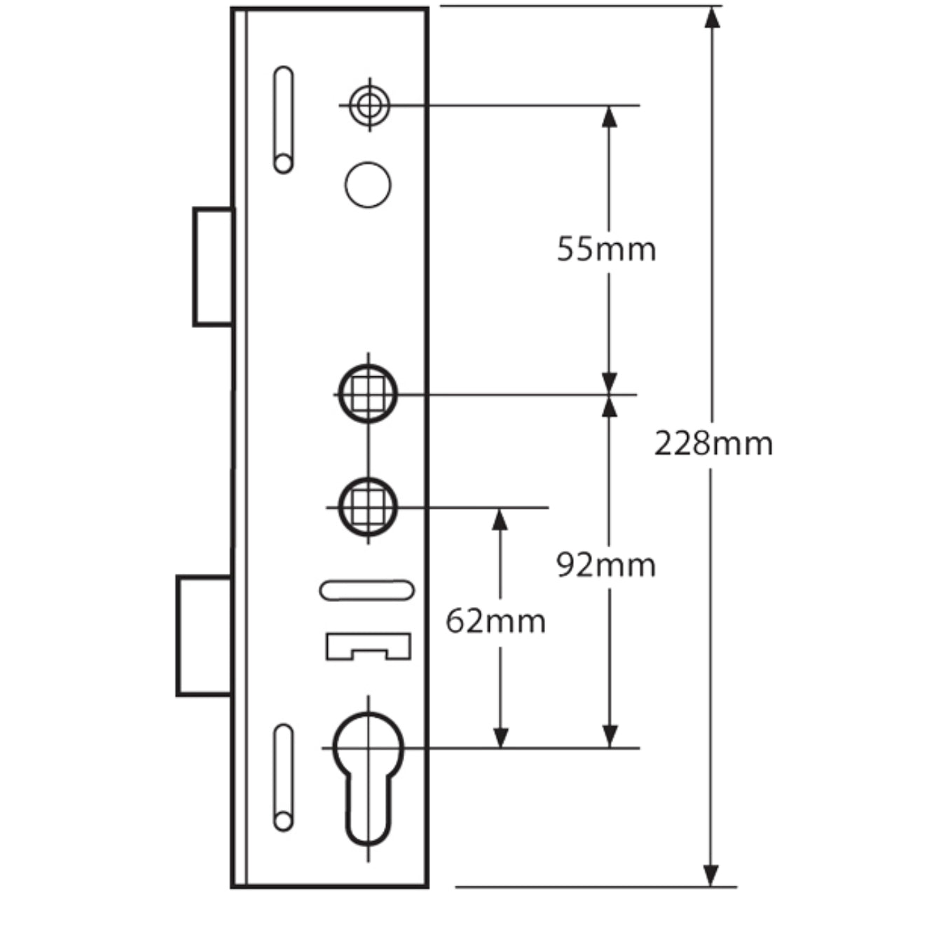 ASEC Lockmaster Copy Lever Operated Latch & Deadbolt Single Spindle Gearbox