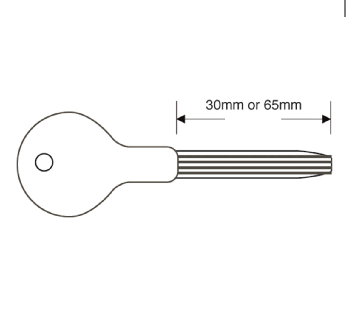 ASEC Door Security Rack Bolt Key
