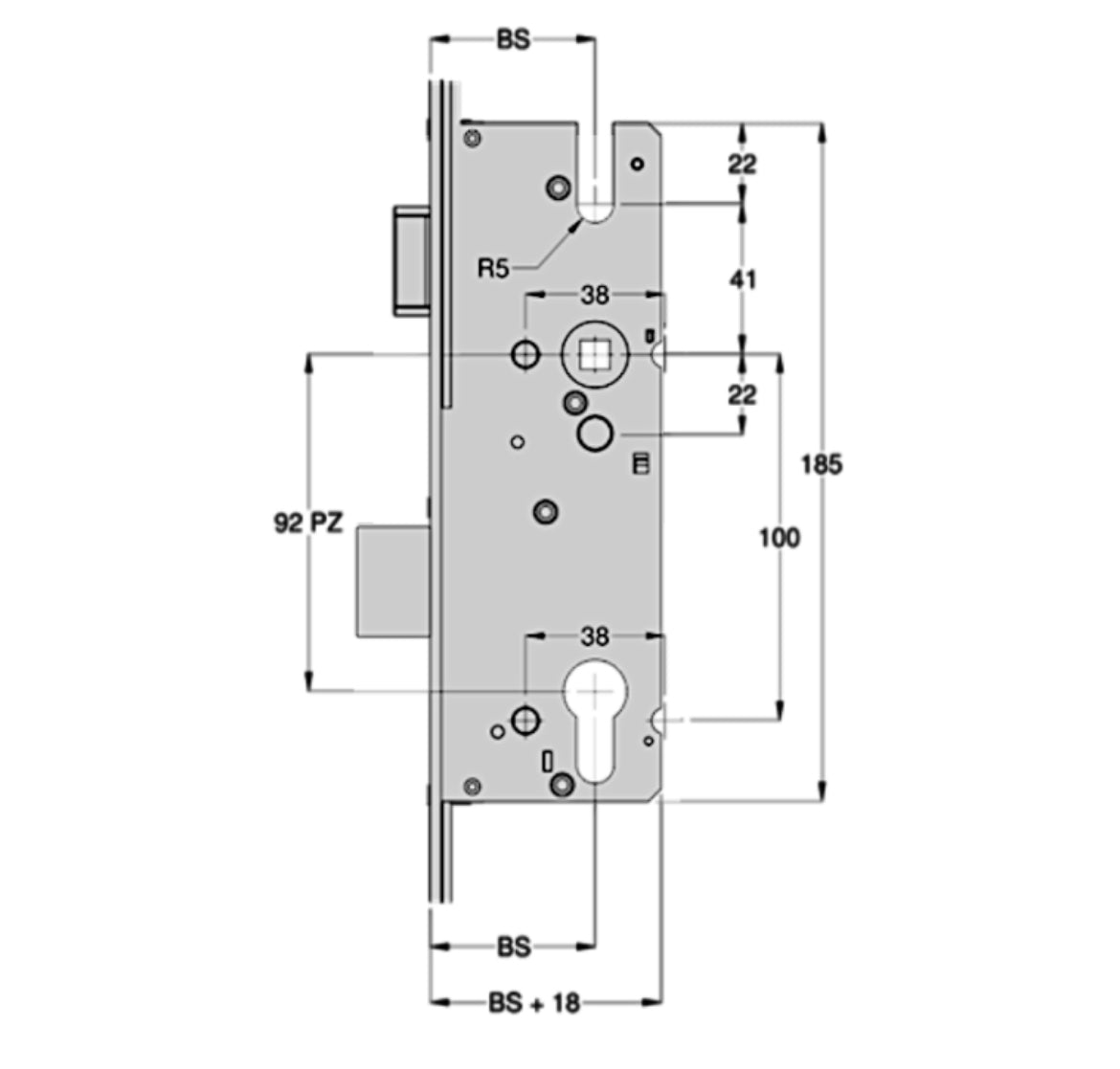 WINKHAUS AV2 Auto Locking Single Spindle Latch & Deadbolt Gearbox