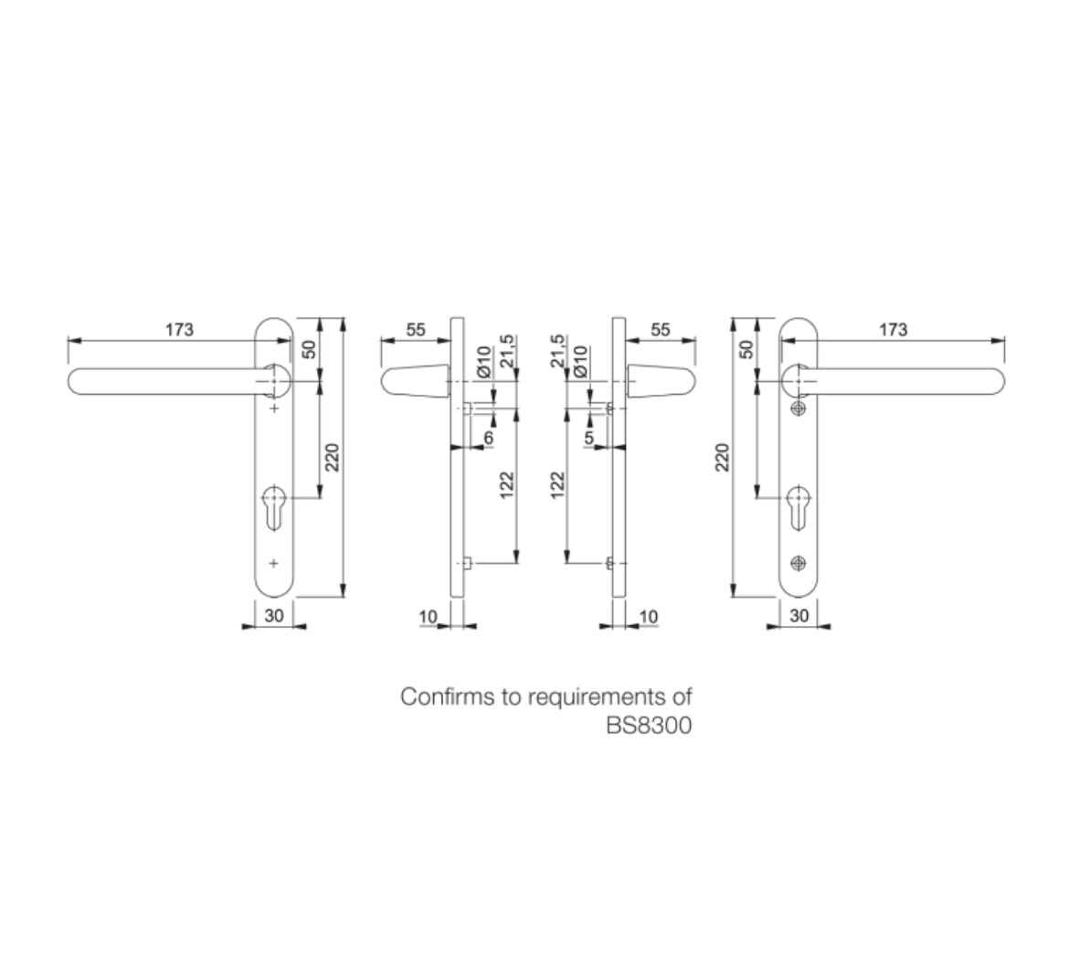 HOPPE Paris UPVC Long Lever Door Furniture 137/3337