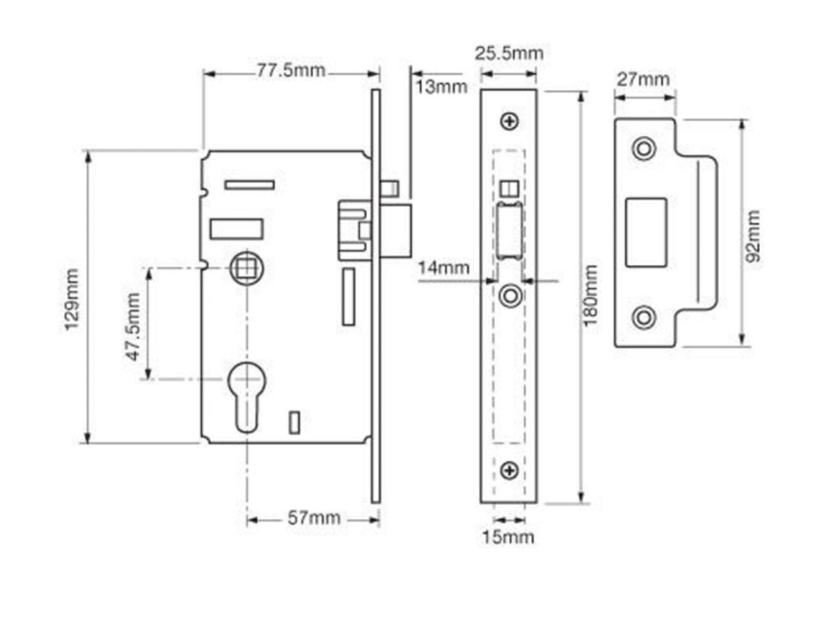 UNION L2349 Euro Nightlatch Case