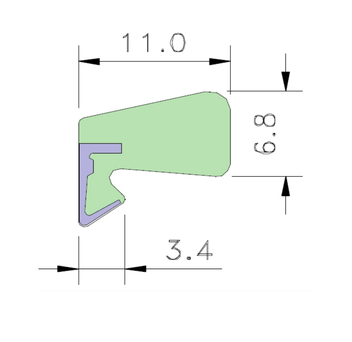 AQUAMAC 109 Draught Strip Seal