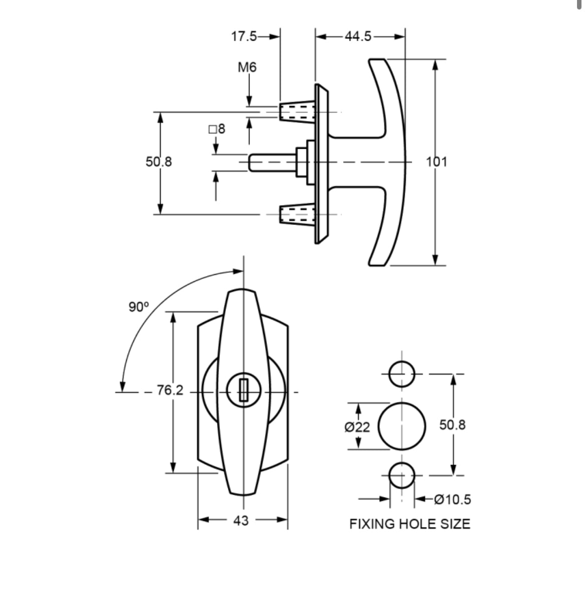 L&F 1616 Garage Door Lock