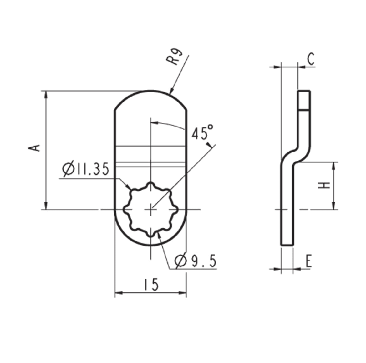 RONIS 131629-3 Cranked Cam