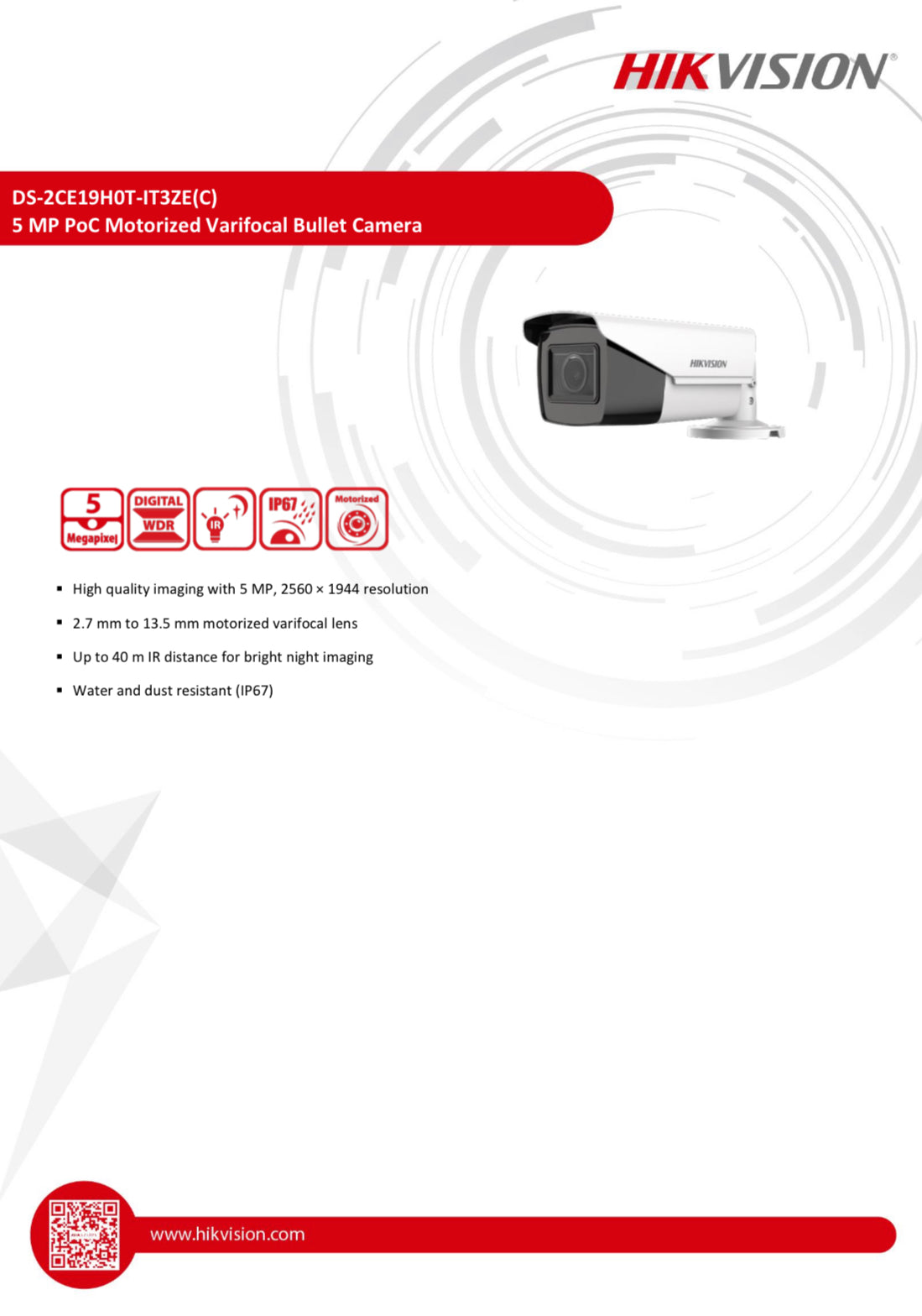 DS-2CE19H0T-IT3ZE(2.7-13.5MM)