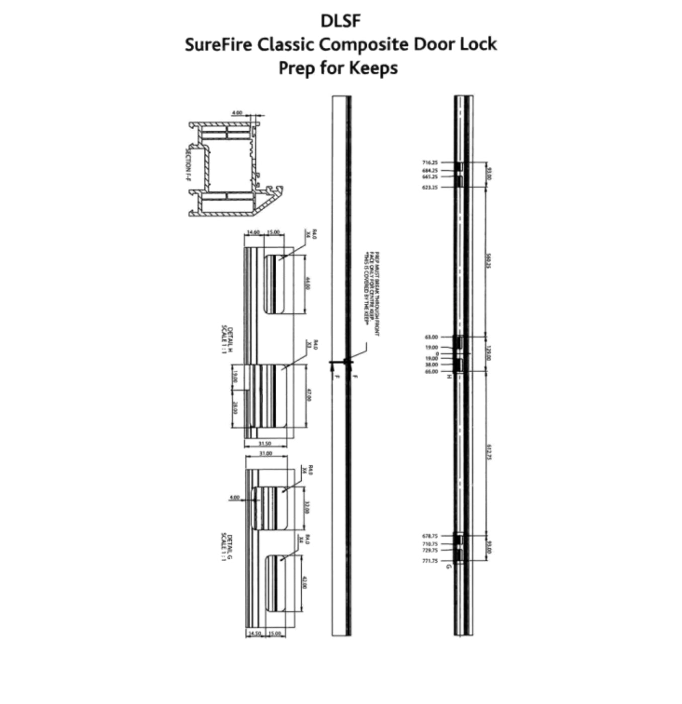 ERA SureFire Latch & Deadbolt Single Spindle 2 Hook 2 Latchbolt