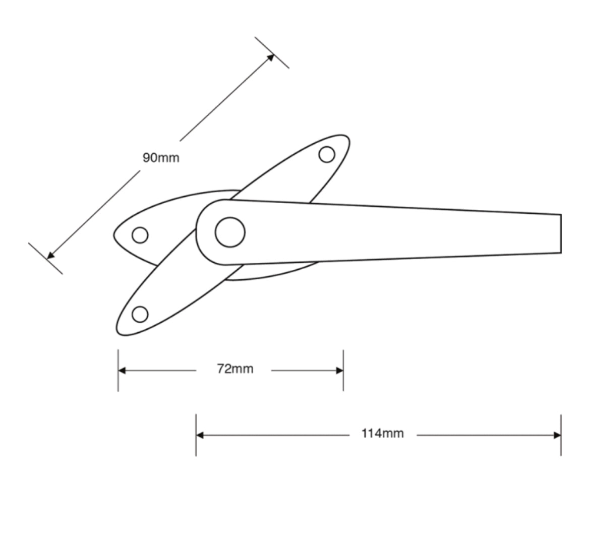 ASEC Lever Type Bonsack Internal Garage Door Handle