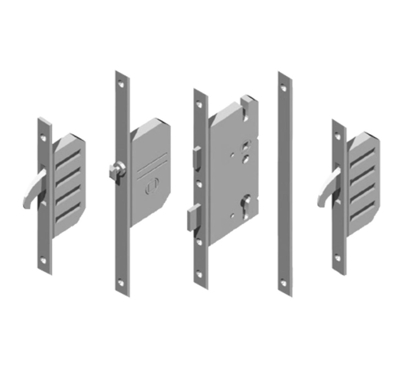WINKHAUS Cobra EFGA Latch, Deadbolt & 2 Hooks With Entryguard & Lockout Facility - 16mm