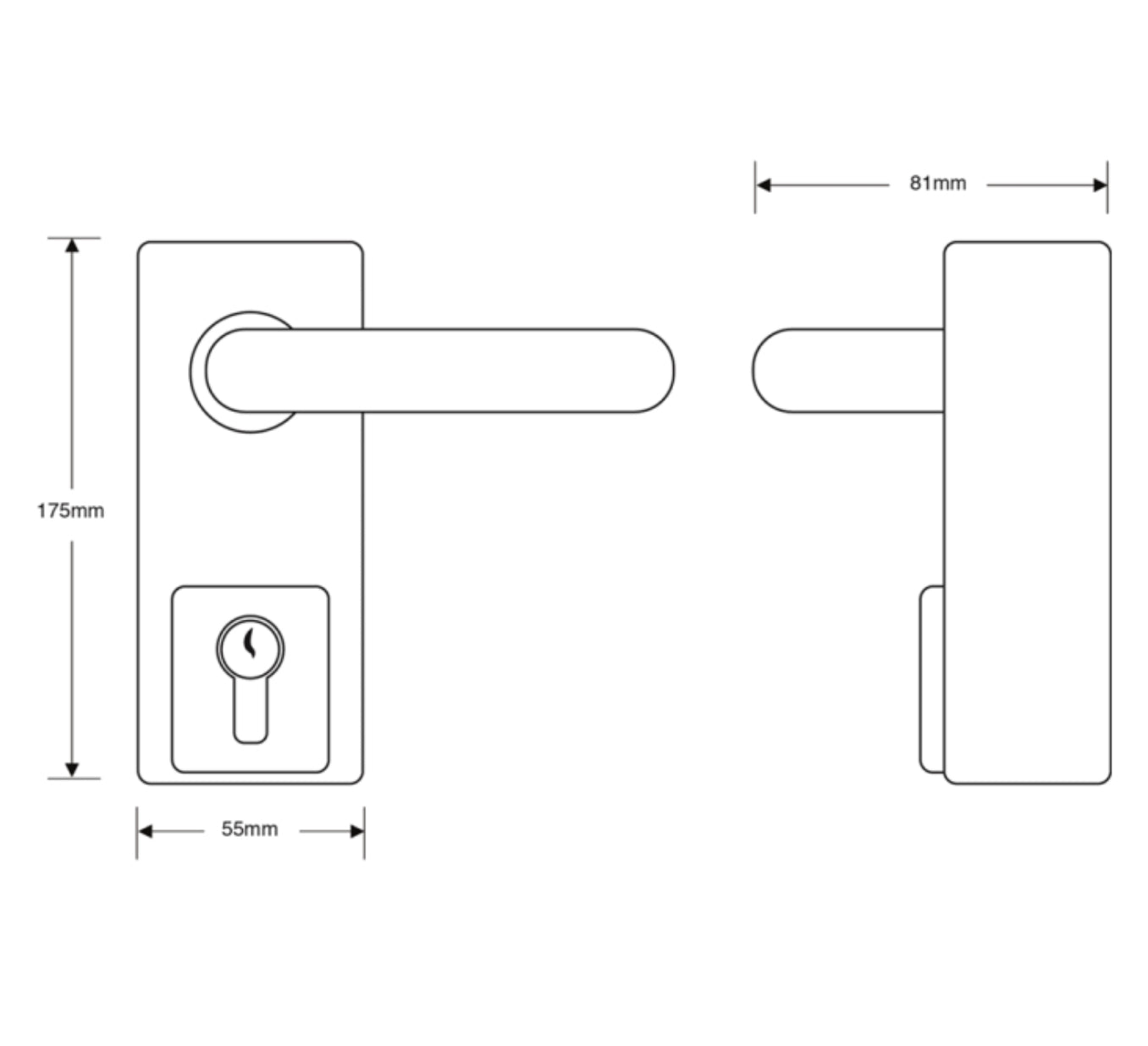 ASEC Lever Operated Outside Access Device
