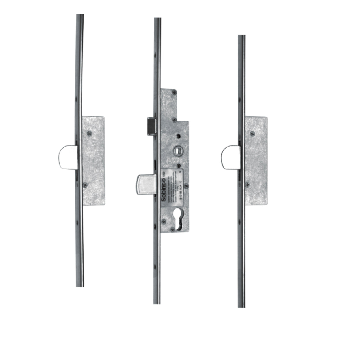 SOBINCO Key Wind Latch & Deadbolt `U` Rail - 2 Deadbolt