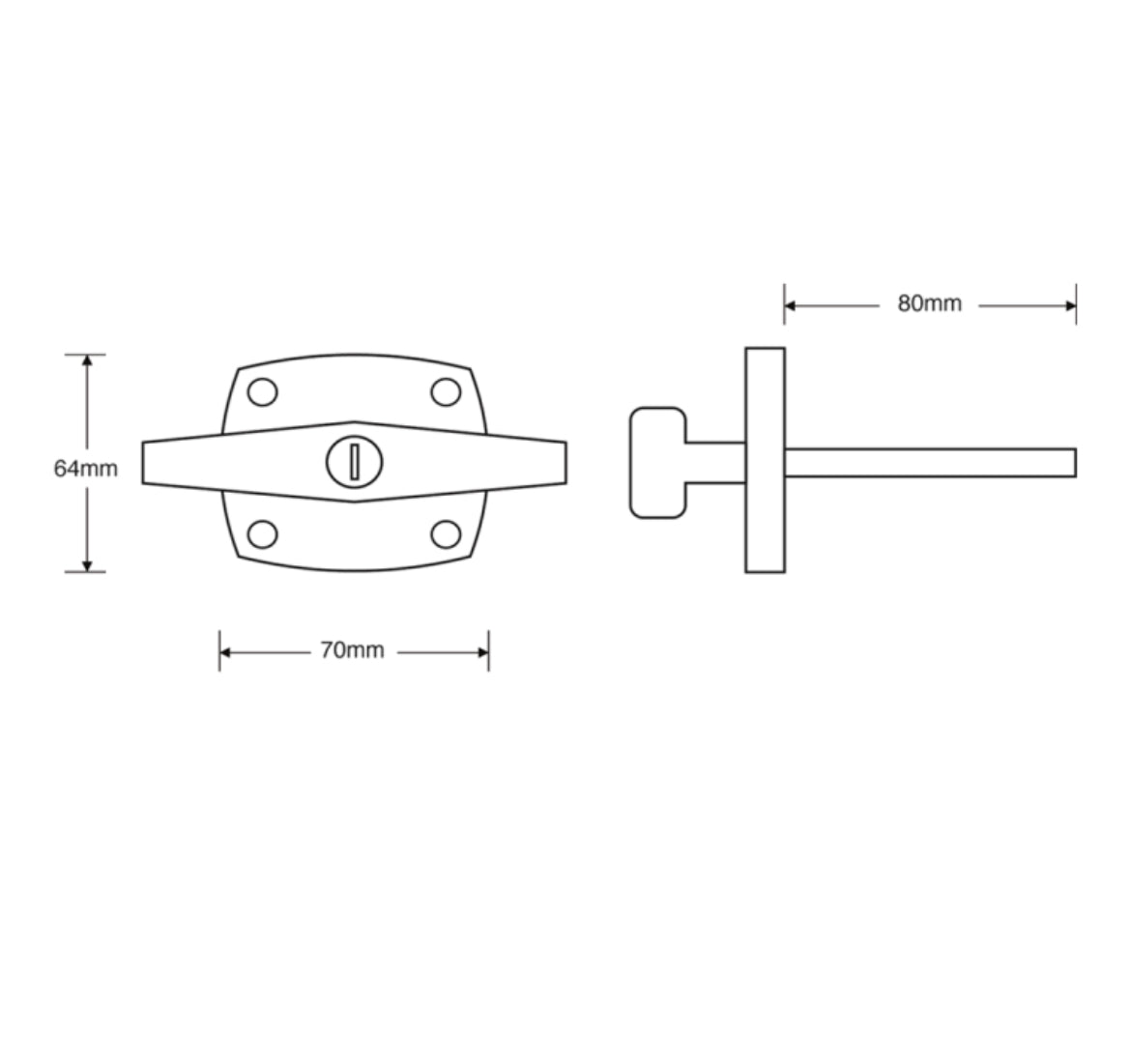 BIRTLEY BIR0020 Easyfix 'T' Locking Garage Door Handle