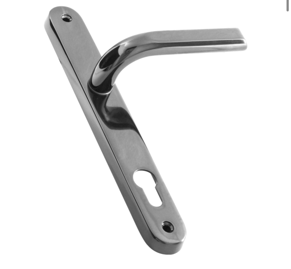 ASEC 85 Lever/Lever UPVC Furniture - 242mm Backplate