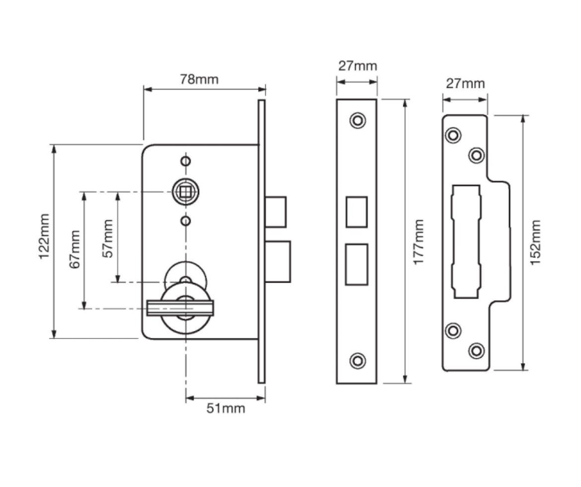 UNION Wellington 4G 6 Lever Sashlock