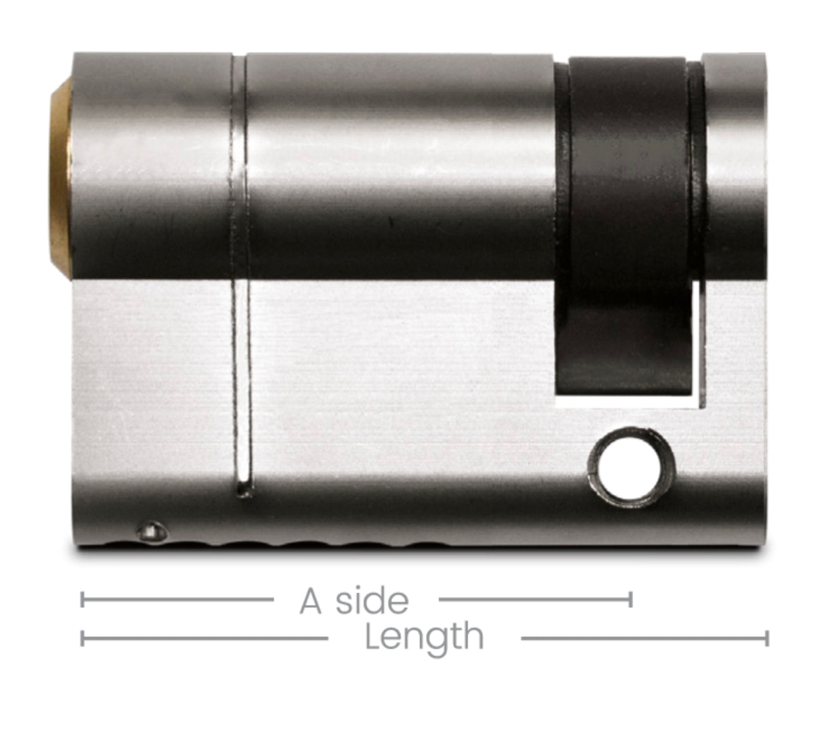 ASEC Vital 6 Pin Half Euro Dual Finish Snap Resistant Cylinder