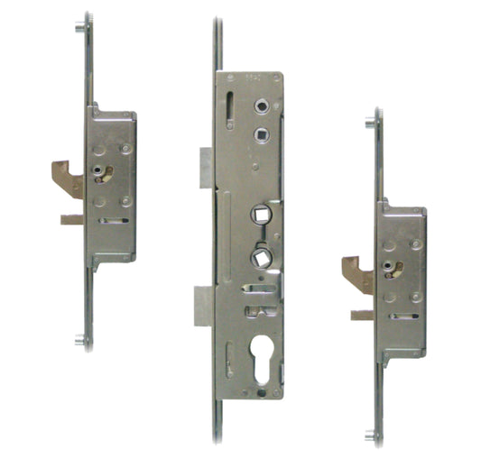 MILA Master Lever Operated Latch & Deadbolt Twin Spindle - 2 Hook & 4 Roller