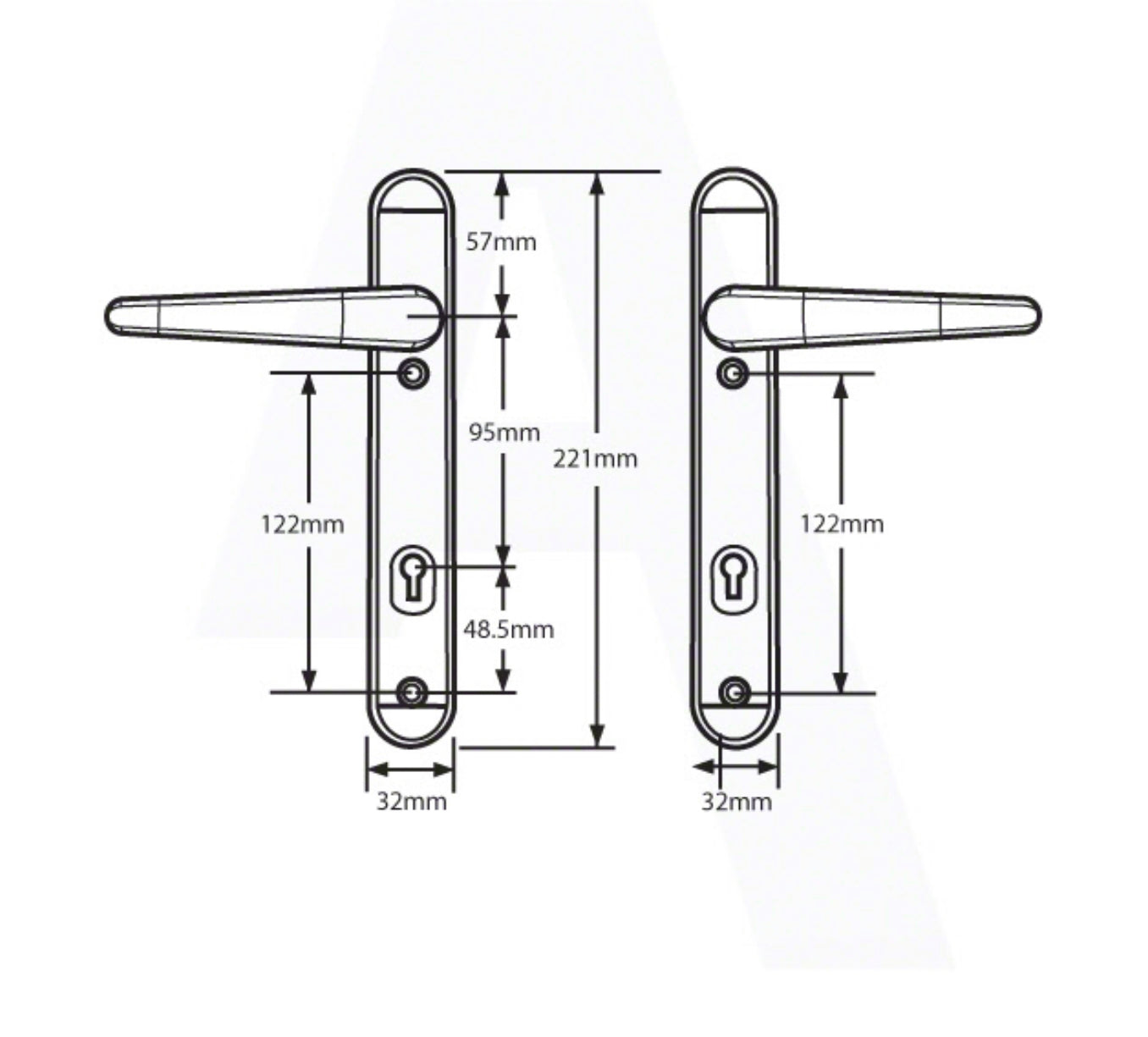 ERA Vectis Classic UPVC Lever Door Furniture 3230