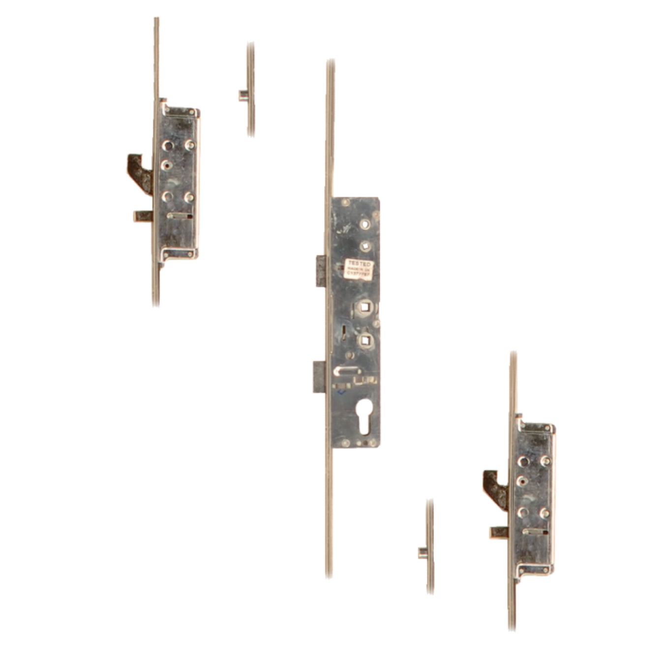 LOCKMASTER Lever Operated Latch & Deadbolt Twin Spindle - 2 Hook 2 Anti-Lift 2 Roller