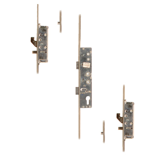 LOCKMASTER Lever Operated Latch & Deadbolt Twin Spindle - 2 Hook 2 Anti-Lift 2 Roller