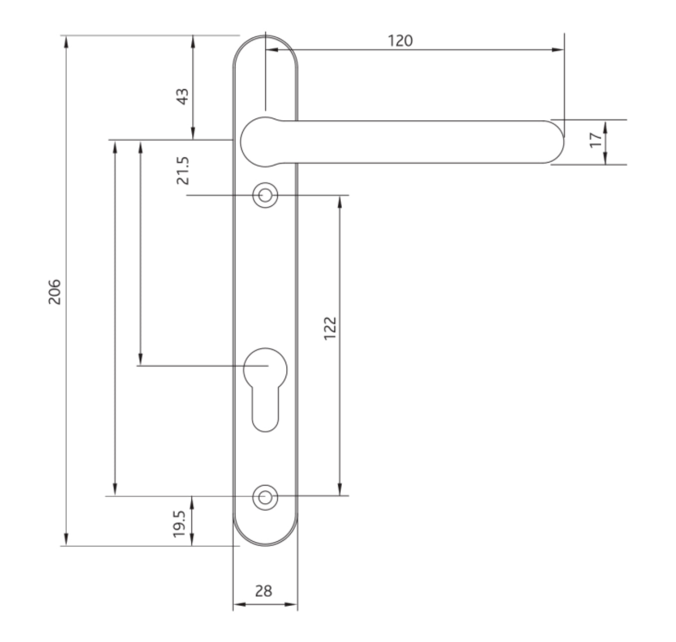 FAB & FIX Windsor 92 Lever/Lever UPVC Furniture