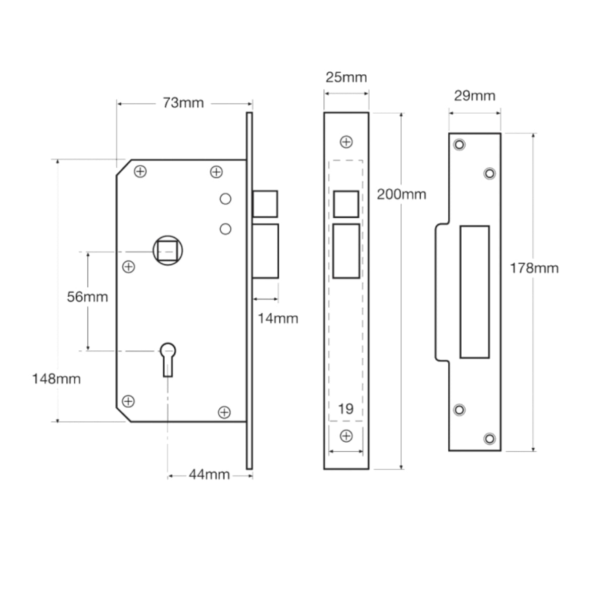 UNION C-Series 3K70 Detainer Sashlock