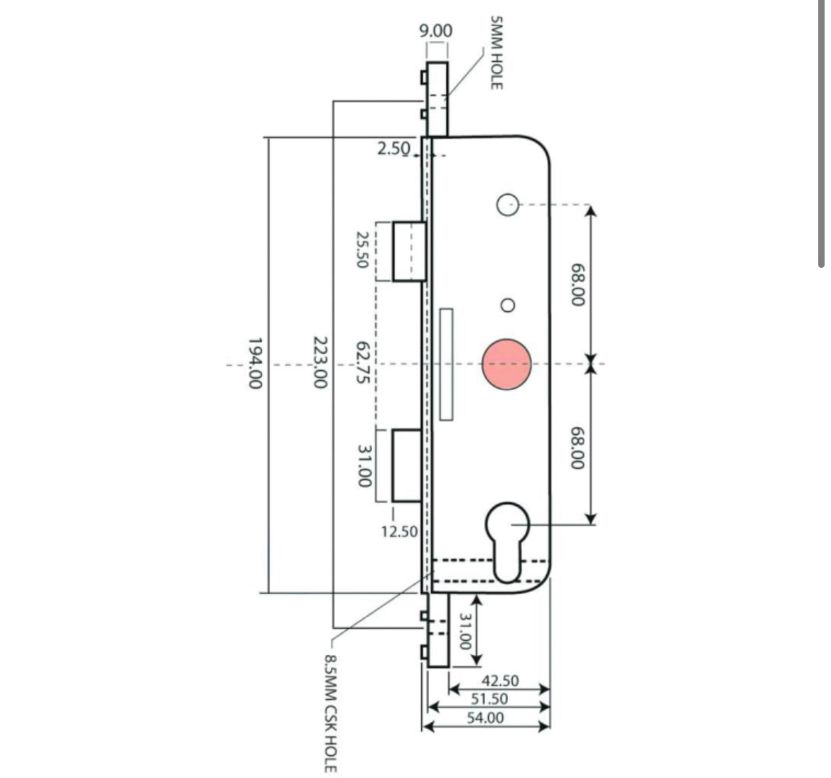 FULLEX Lever Operated Latch & Deadbolt Split Spindle Old Style - Centre Case