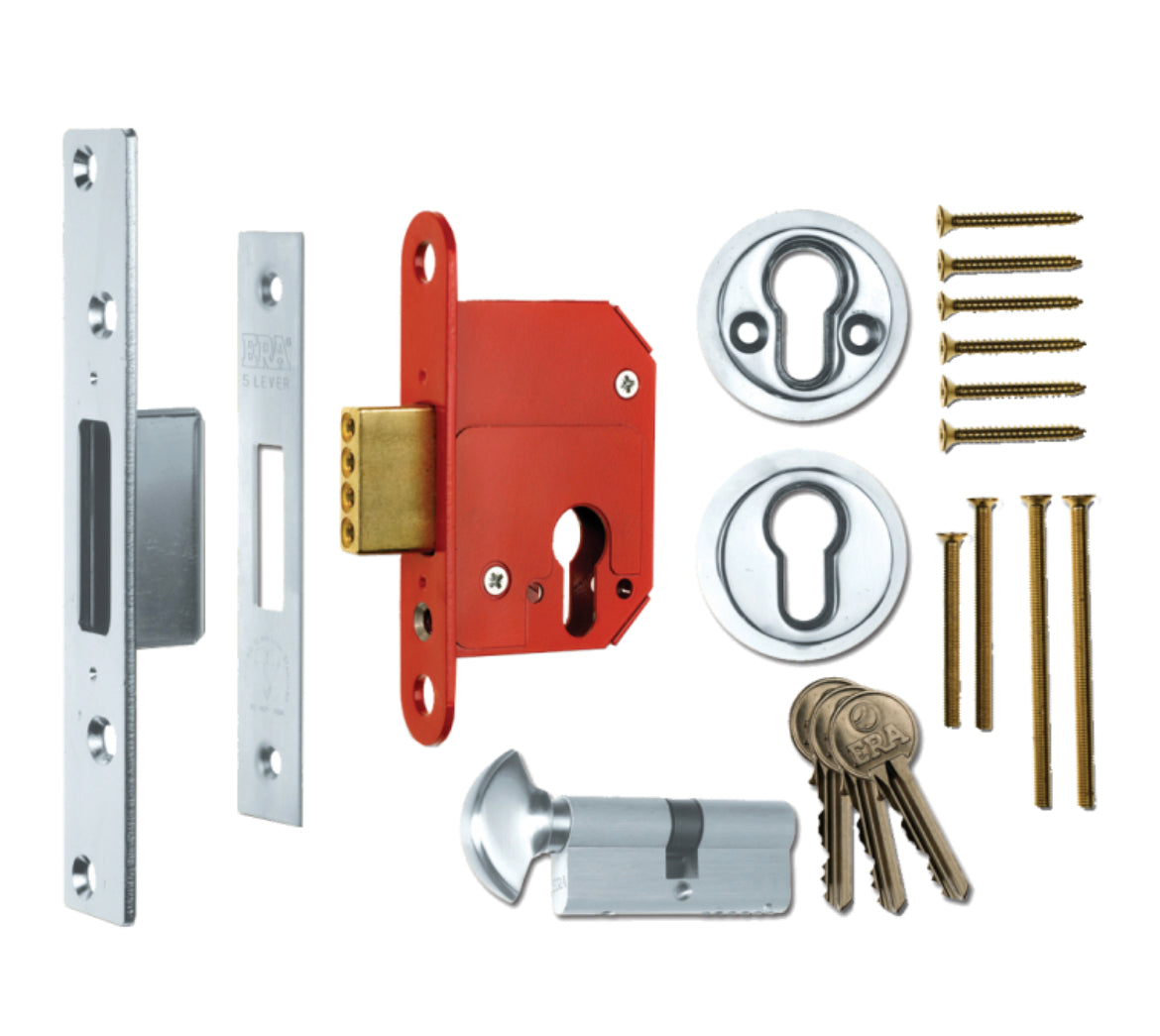 ERA 233 Fortress BS Euro Keyless Egress Key & Turn Deadlock With Cylinder