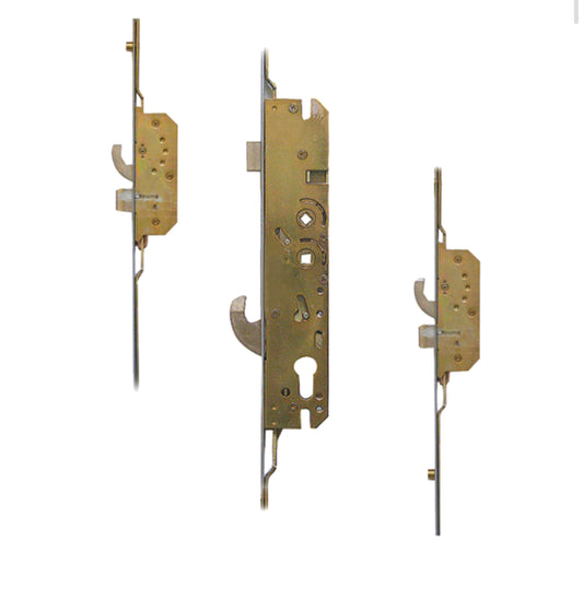 MILLENCO Lever Operated Latch & Hookbolt Twin Spindle - 2 Roller 2 Hook 2 Dead