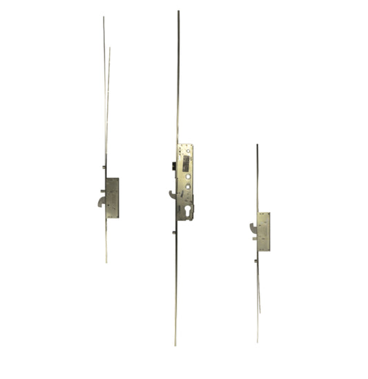 KENRICK Excalibur Lever Operated Latch & Hook Twin Spindle - 2 Hook & 3 Roller