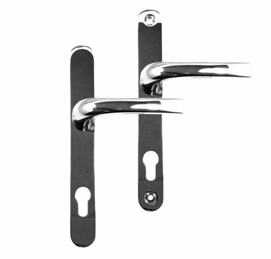 ASEC 92/62 Offset Lever/Lever UPVC Furniture - 240mm Backplate