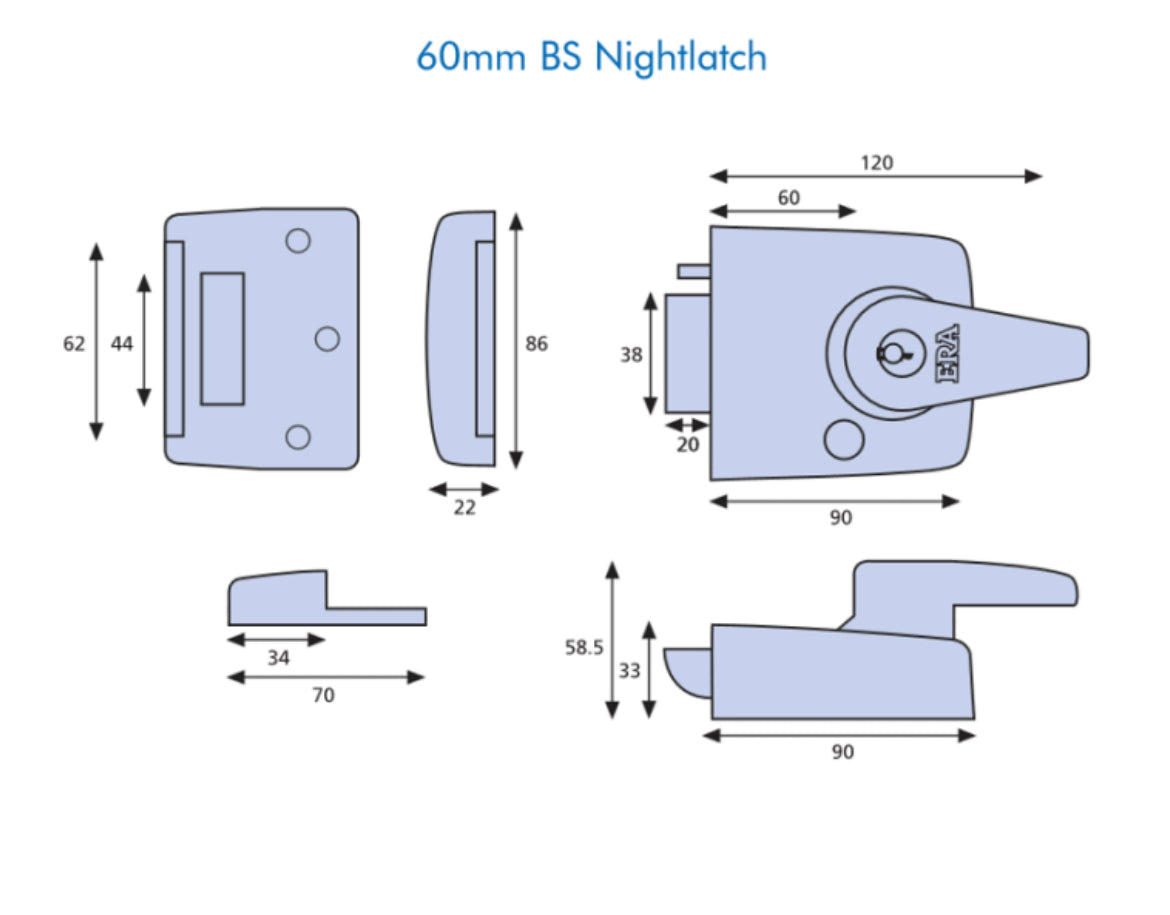 ERA 1830 & 1930 Auto Deadlocking Nightlatch