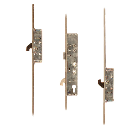 SAFEWARE 3 Lever Operated Latch & Hook Twin Spindle - 2 Hooks