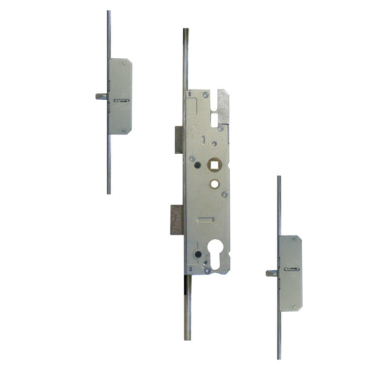 KFV Lever Operated Latch & Deadbolt Long Version - 2 Round Bolt