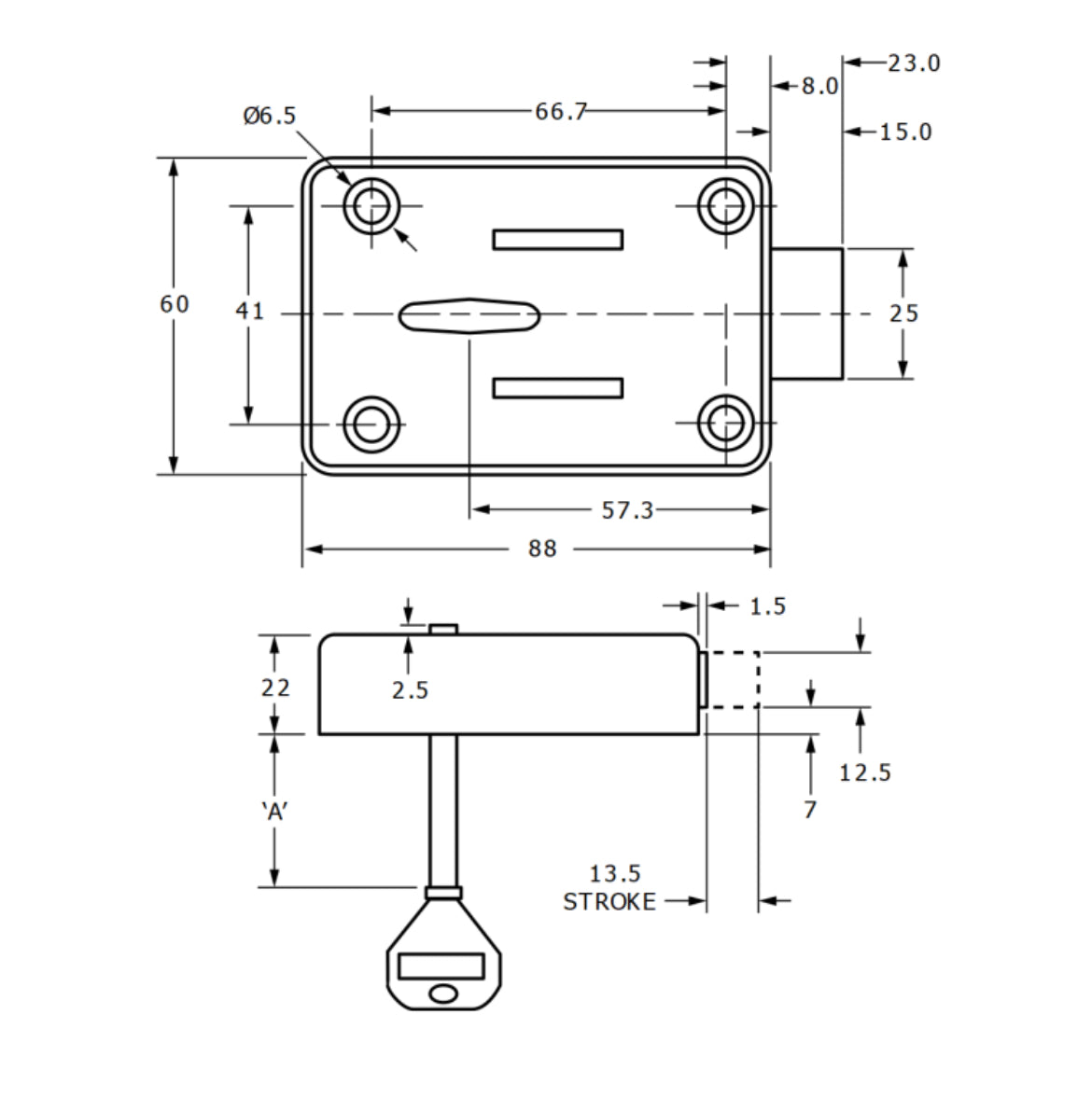 L&F 8 Lever Safe Lock