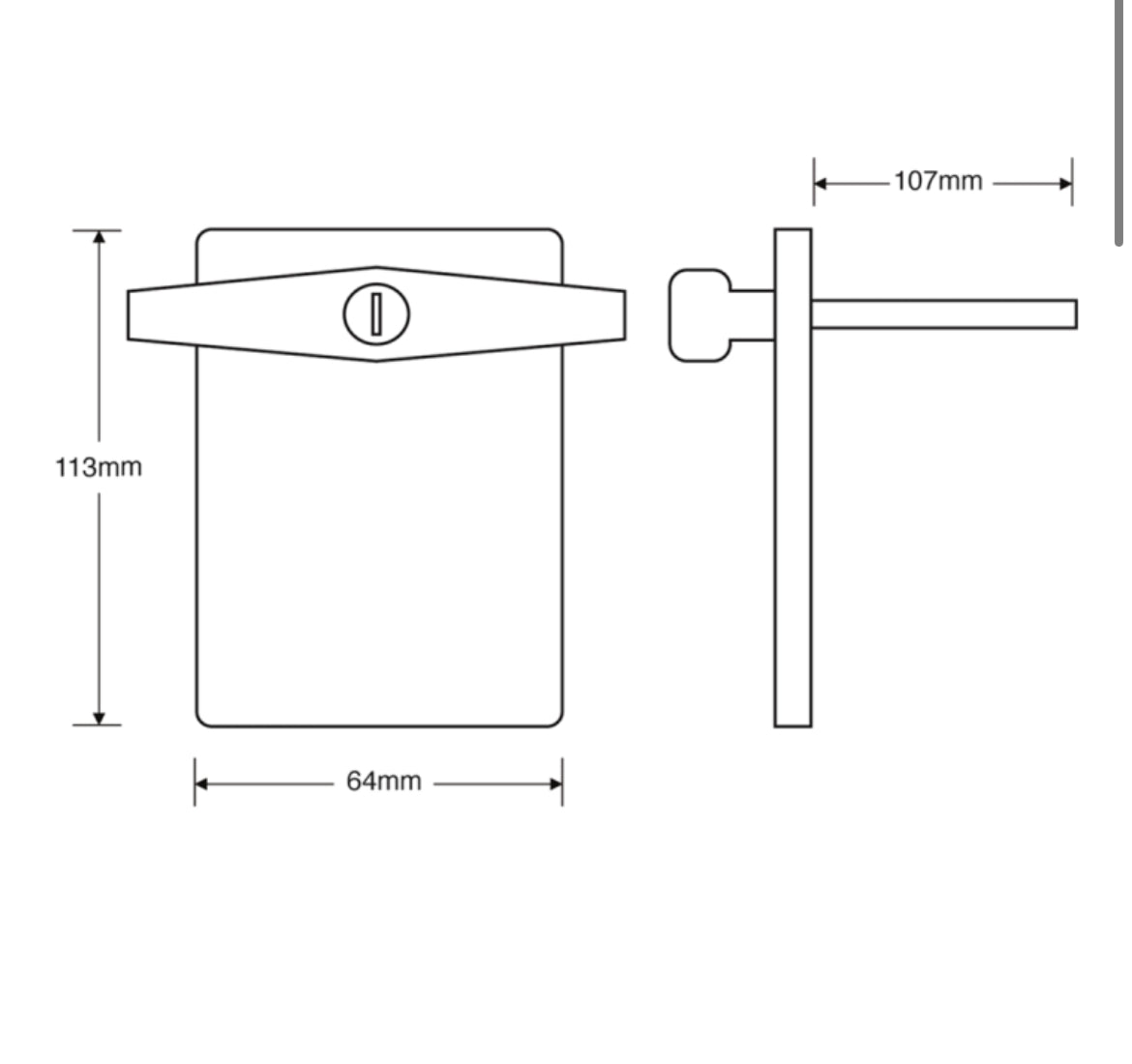 GARADOR 'T' Locking Garage Door Handle