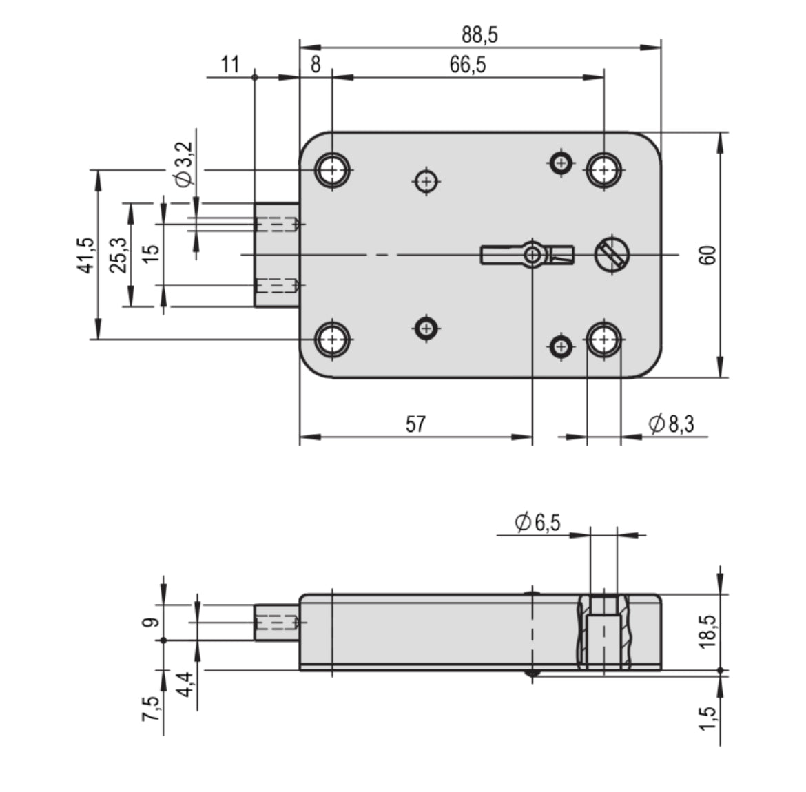 STUV Double Bitted Safe Lock