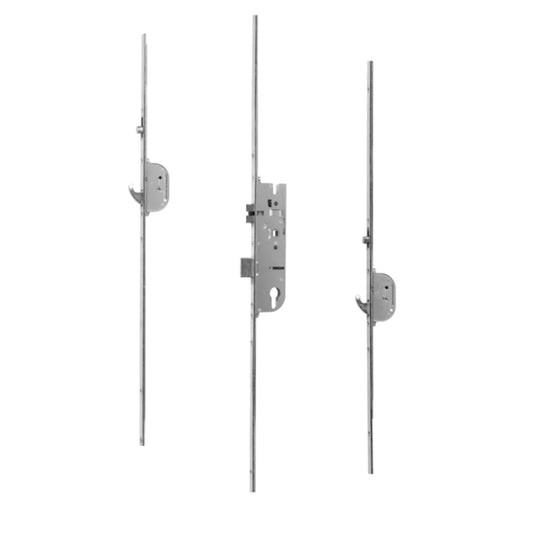 MACO Lever Operated Latch & Deadbolt Single Spindle - 2 Hook 2 Roller