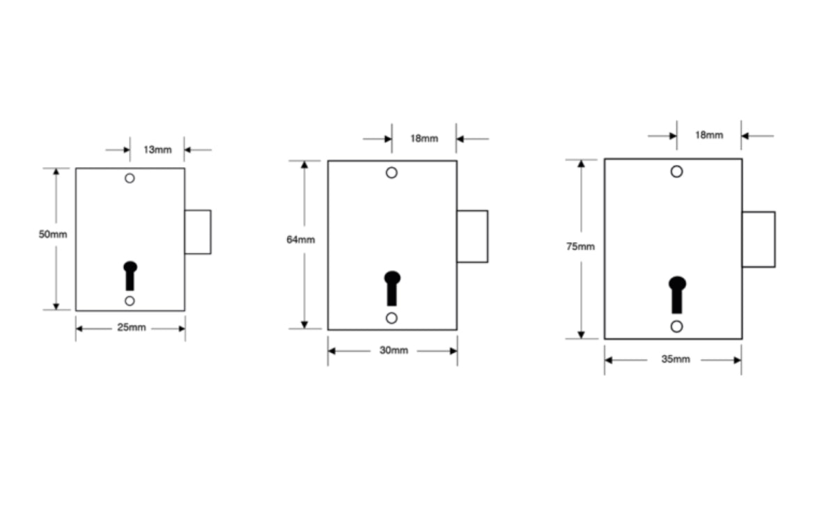 ASEC 51 2 & 4 Lever Straight Cupboard Lock
