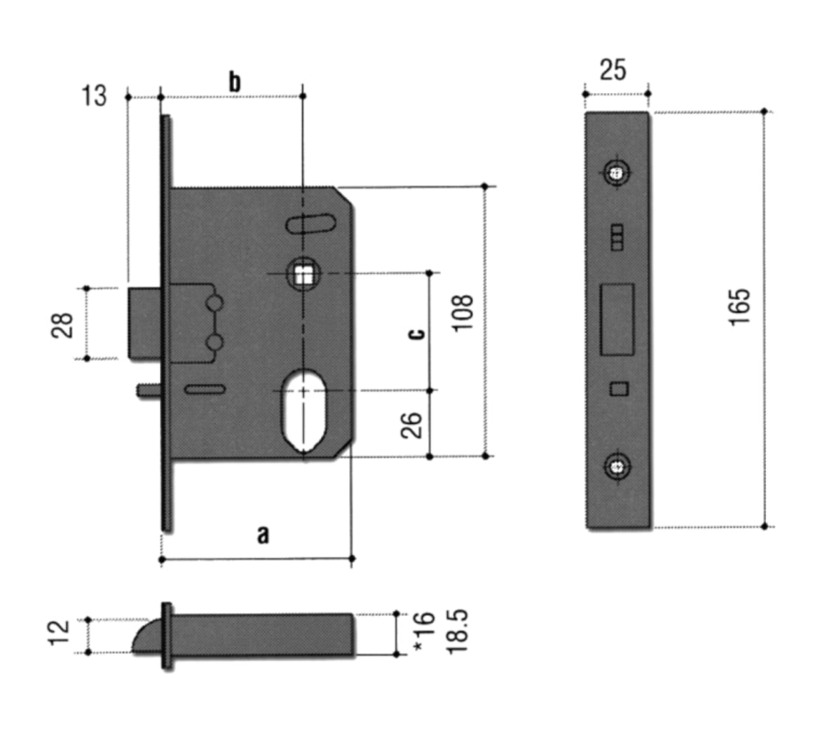 ASEC Euro / Oval Nightlatch Case