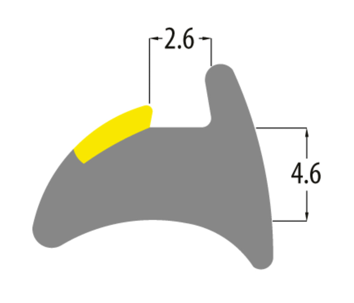 REDDIPLEX UPVC 4.6mm Yellow Wedge Gasket To Suit UPVC Doors & Windows