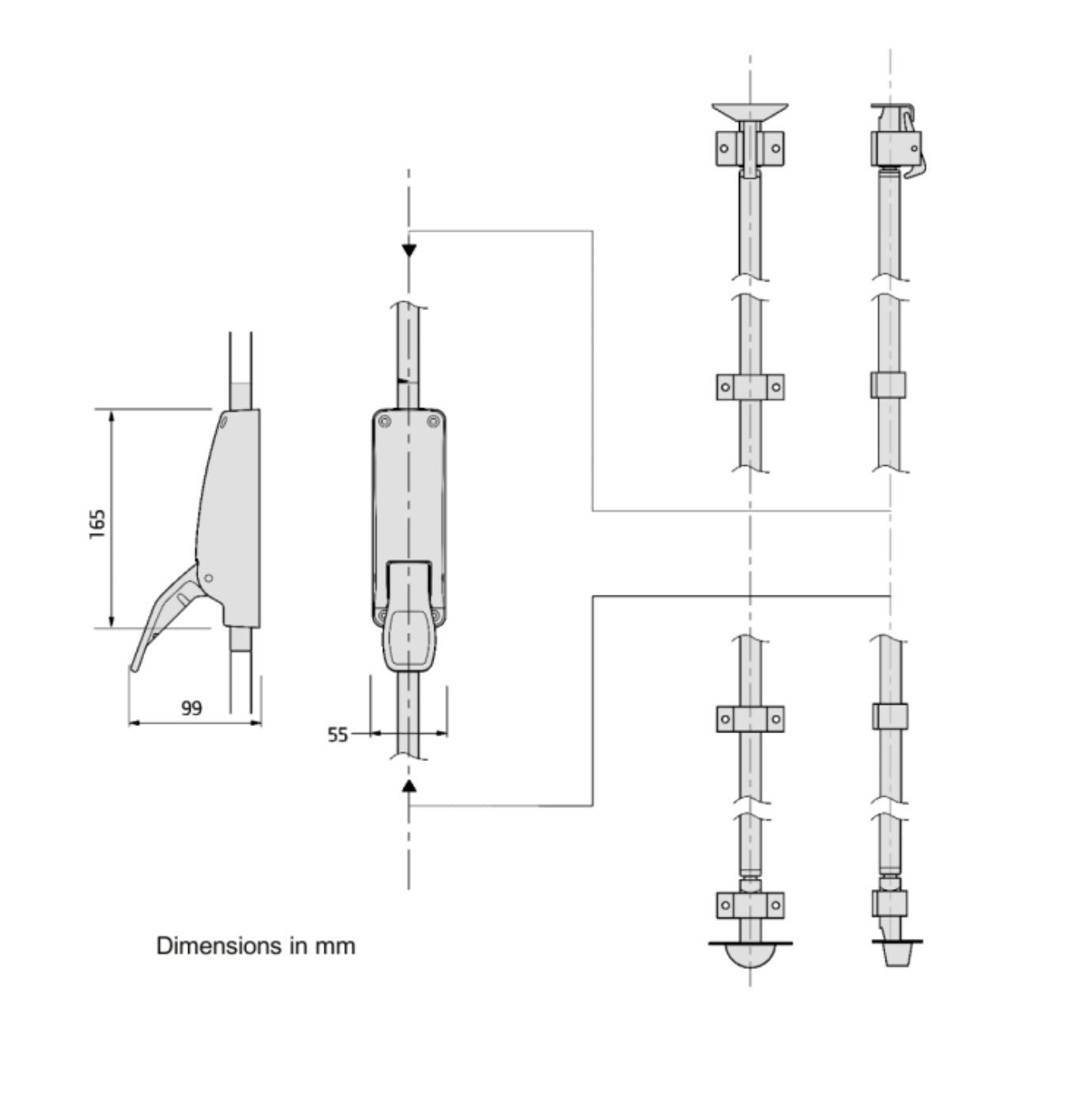 BRITON 372E Push Pad Vertical Bolt
