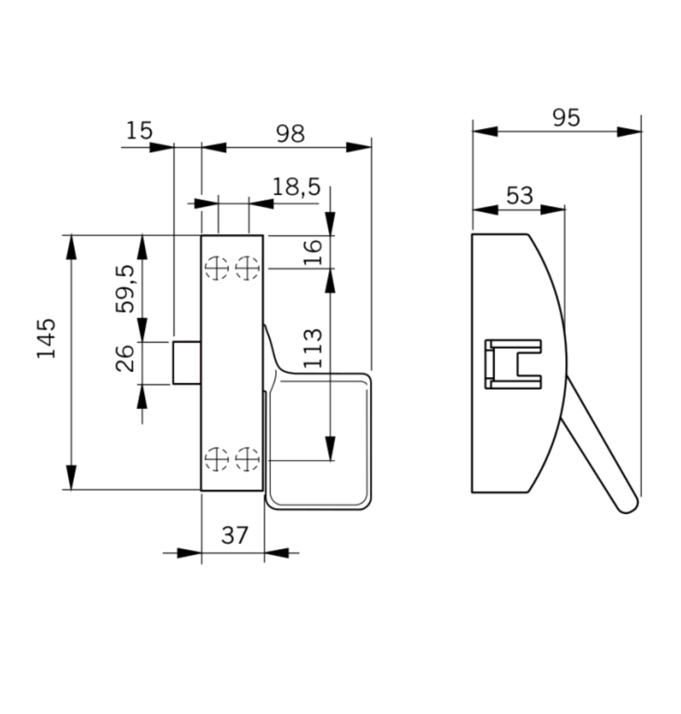 DORMAKABA PHA2111 Modular Push Pad