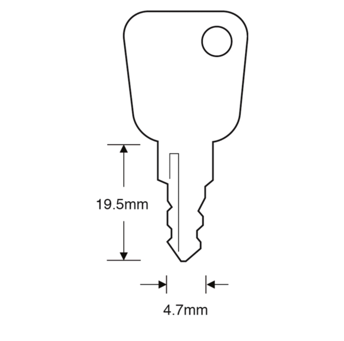 ASEC TS7543 Fab N Fix Window Key