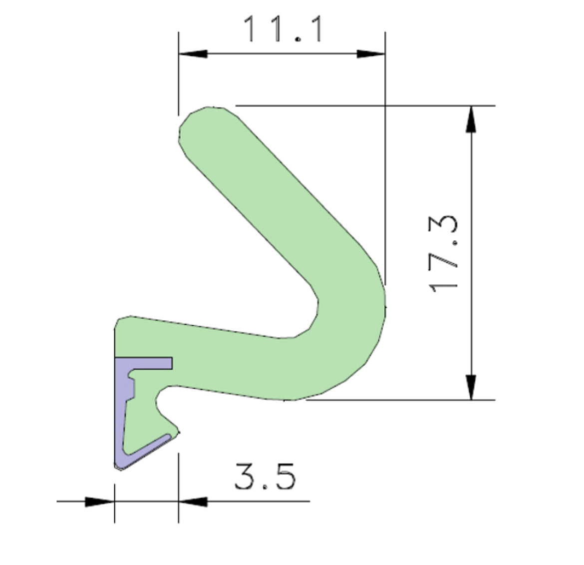 AQUAMAC 89 Draught Strip Seal