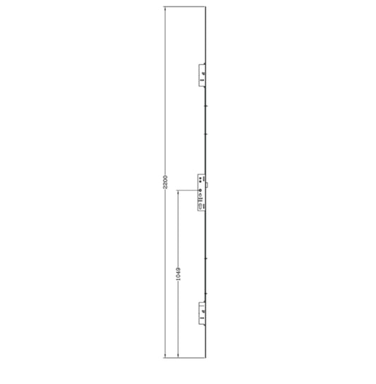 LOCKMASTER Lever Operated Latch & Deadbolt Single Spindle - 2 Hook