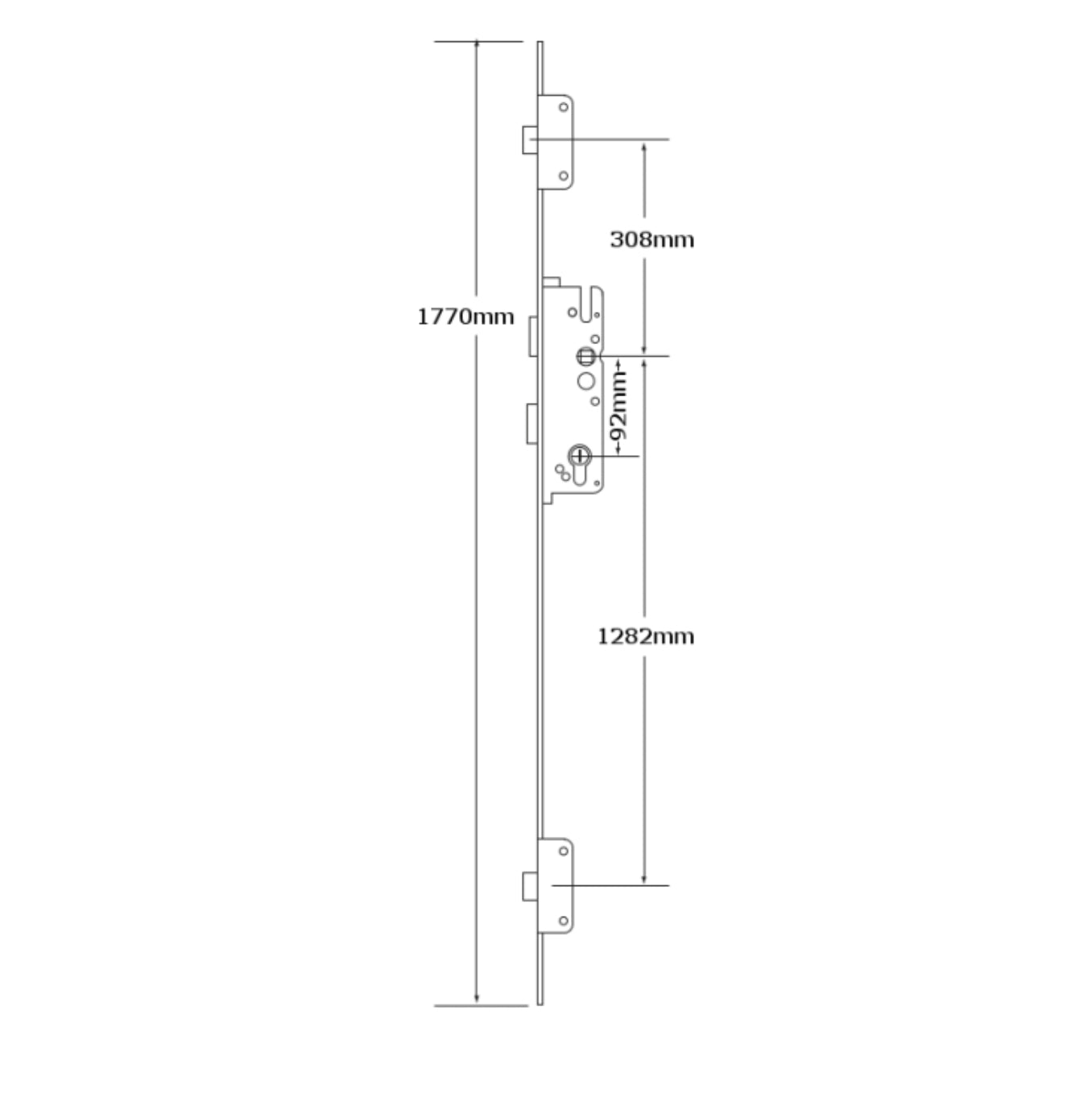 GU Secury Auto A2 1770 Multipoint Lock - 2 Deadlocks