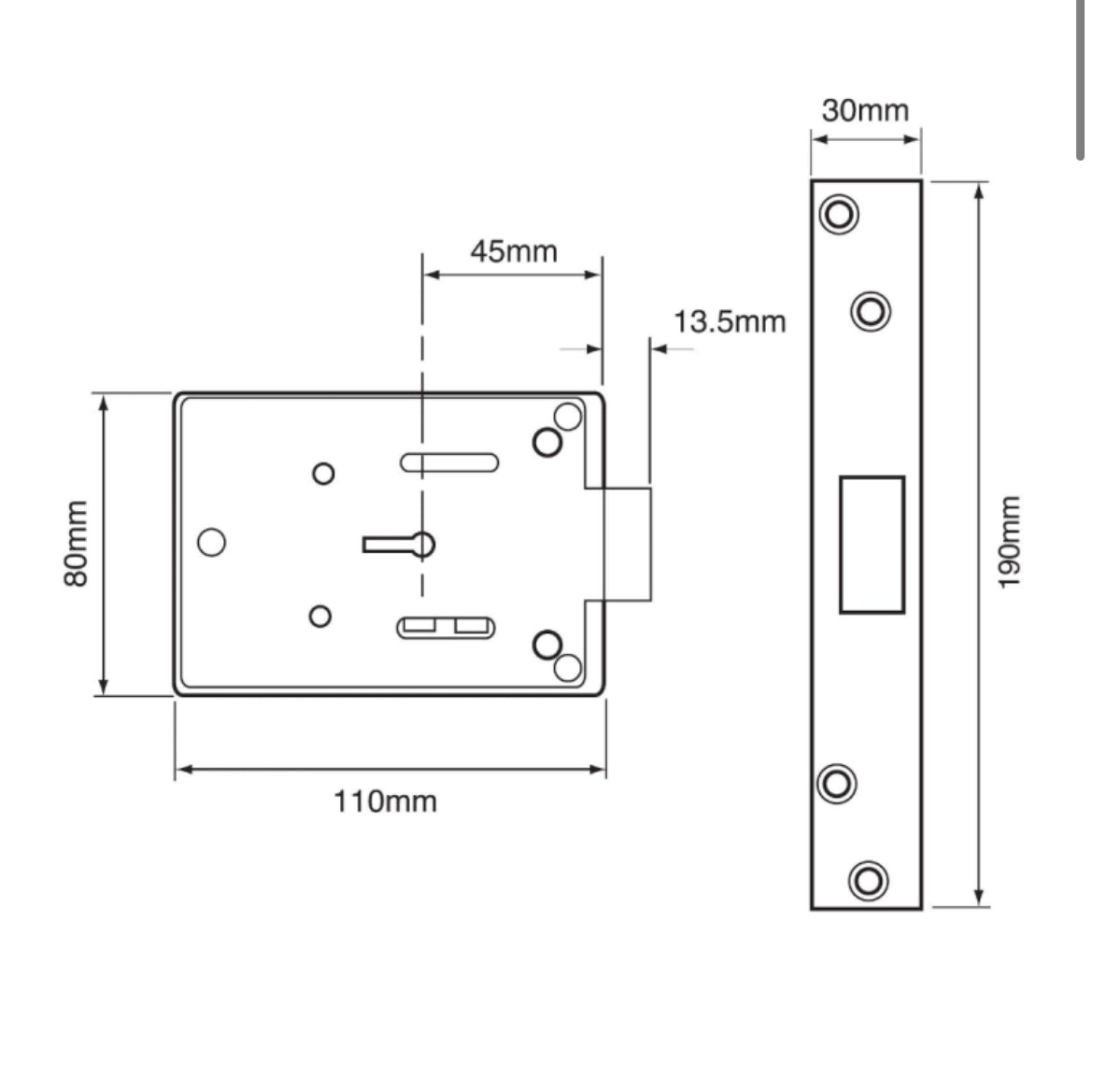 UNION J5D Trafalgar 5 Lever Rim Deadlock