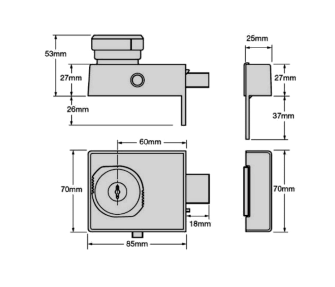 UNION 4L67E Auto Deadlocking AVA Rimlock