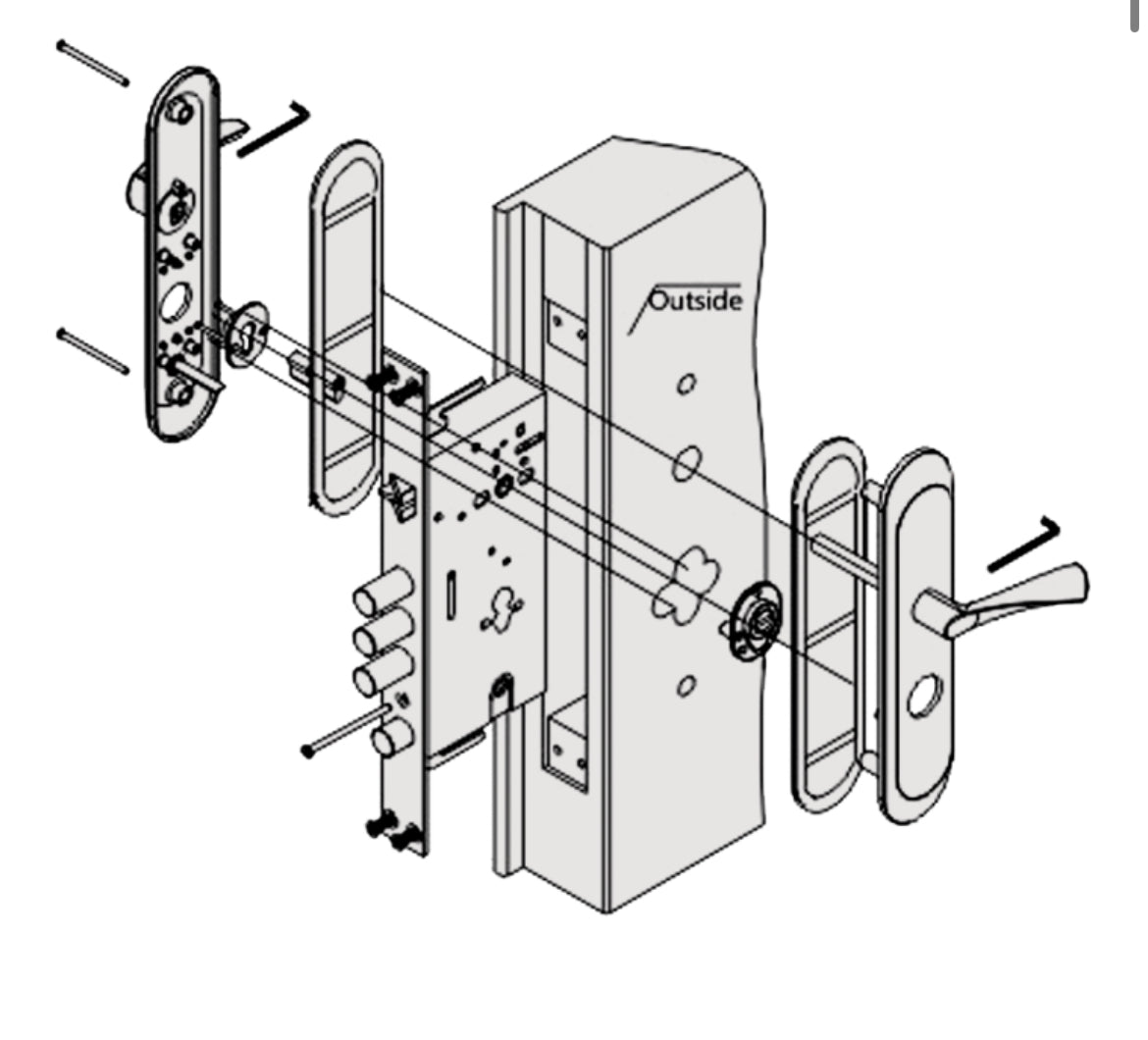 Hooply CEFIRO ZTB002 Combat Lock Handles With Thumbturn