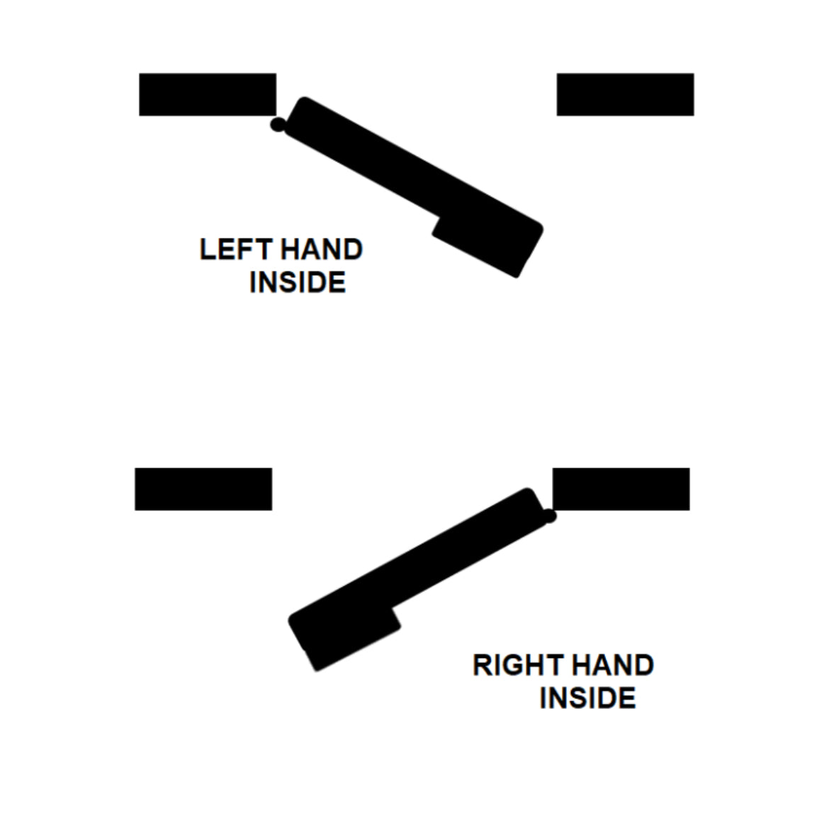 UNION 1439 3 Lever Double Handed Rimlock