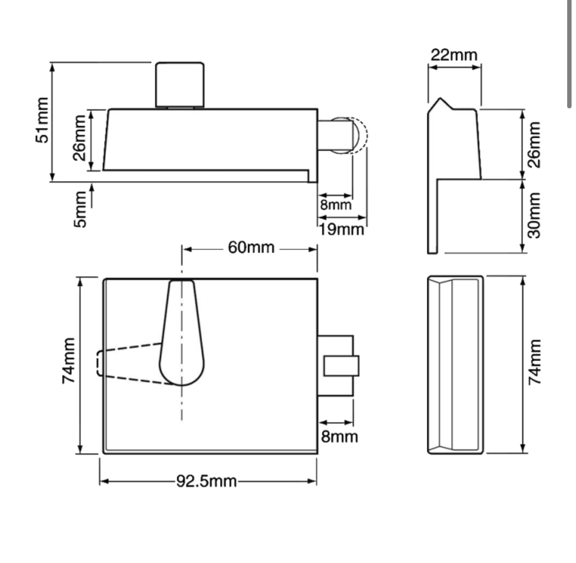 UNION 1158 Rollerbolt Nightlatch